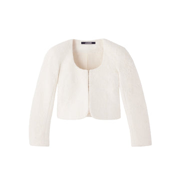 Off-White Bicolour Tweed Short Jacket