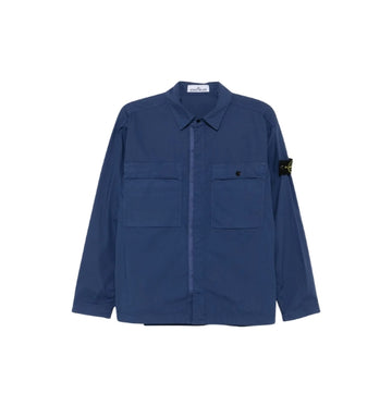 Blue Marine Compass Patch Long sleeved Overshirt Jacket