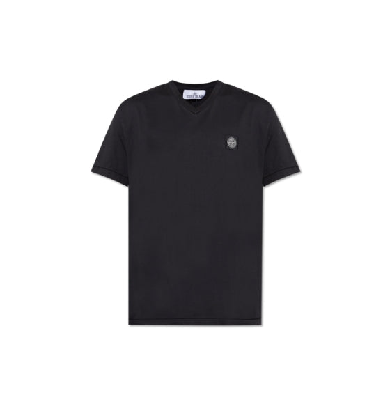 Black Compass Patch V-Neck T-Shirt