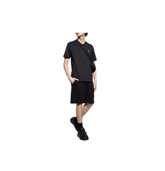 Black Compass Patch V-Neck T-Shirt