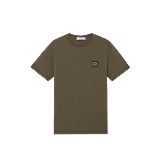 Military Green Compass Patch Crew Neck T-Shirt