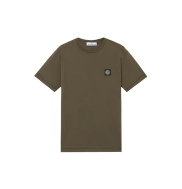 Military Green Compass Patch Crew Neck T-Shirt