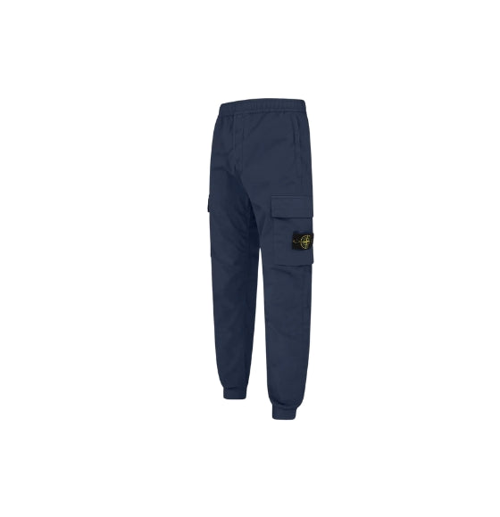 Dark Blue Tela Paracadute Cargo Pants