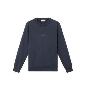 Navy Blue Crew neck Compass Printed Sweatshirt