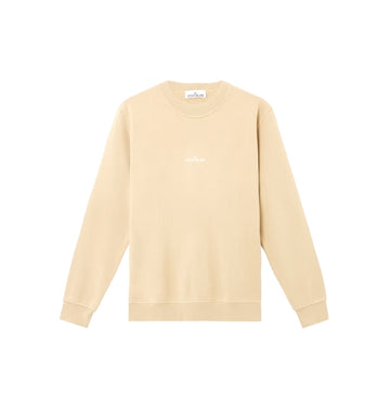 Beige Crew neck Compass Printed Sweatshirt
