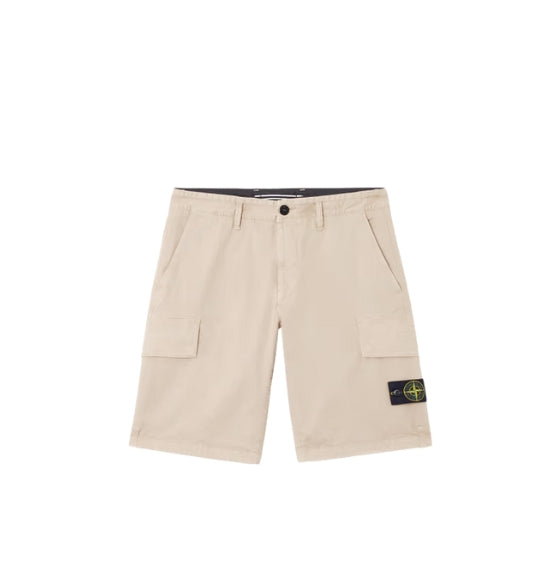 Beige Cargo Bermuda Shorts