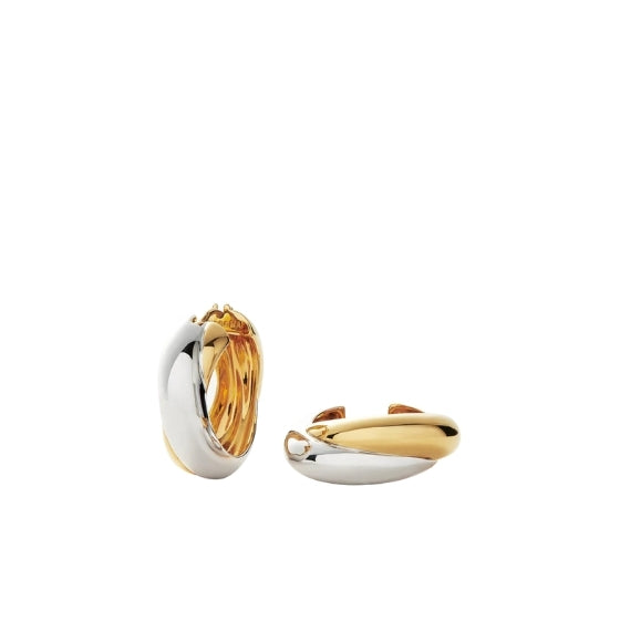 Gold & Silver Missoma x Lucy Williams Medium Chunky Entwine Hoop Earrings