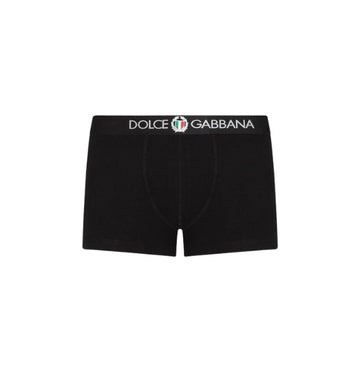Black D&G Italian Crest Logo Waistband Boxers