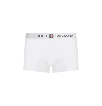 White D&G Italian Crest Logo Waistband Boxers