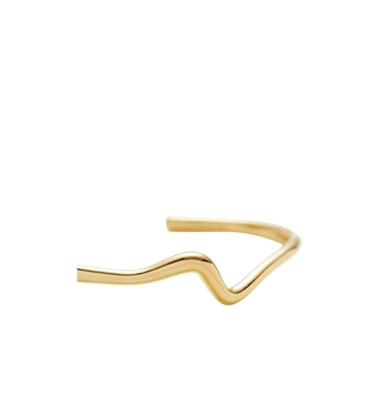 Gold Molten Wave Cuff Bracelet