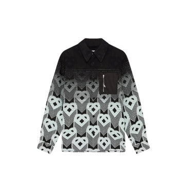 Black Gradient Monogram Shacket