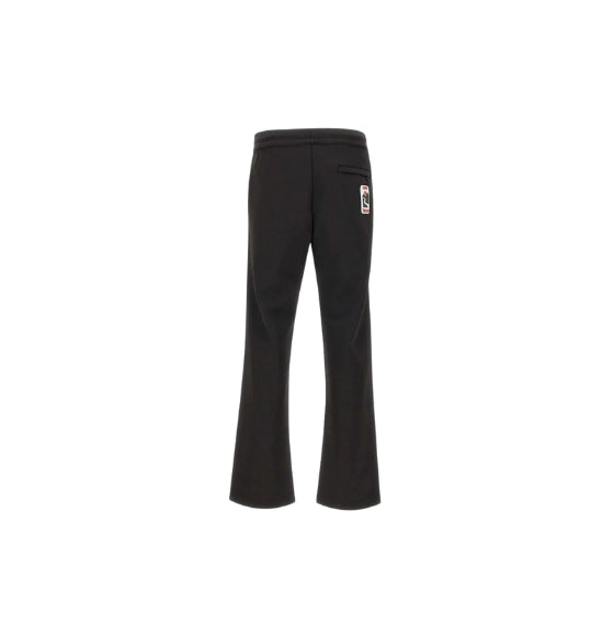 Black Technical Nylon-Trim Pants