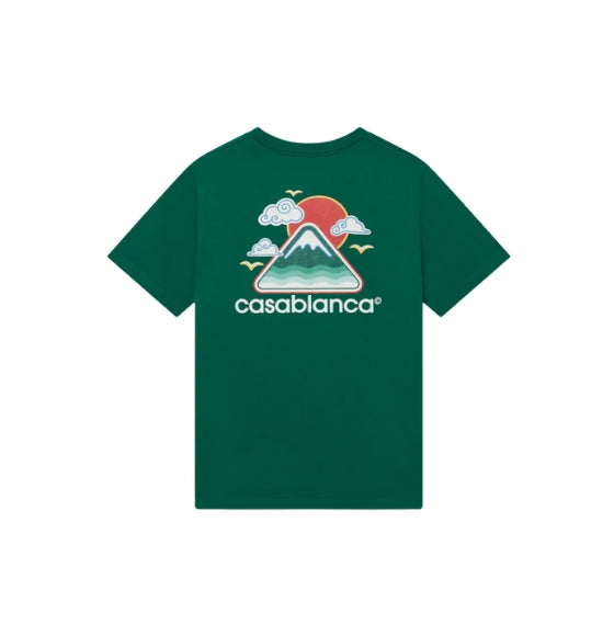 Green Montagne Ondulee Cotton T-Shirt