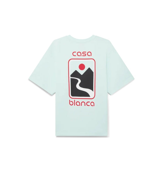 Green Sunset Valley Oversized T-Shirt