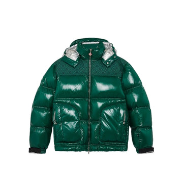 Green Ripstop Nylon Puffer Jacket