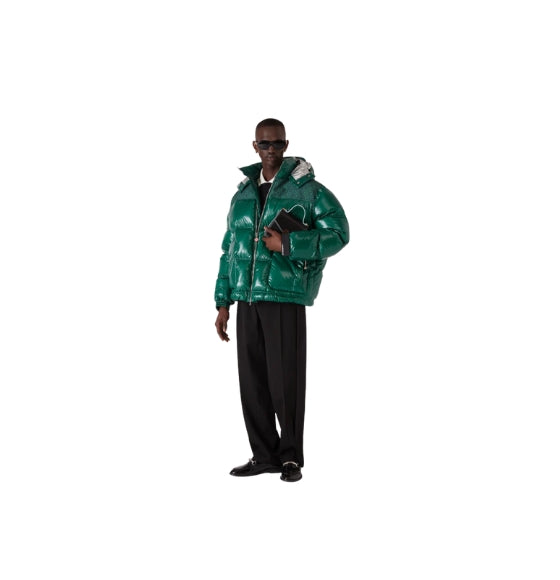 Green Ripstop Nylon Puffer Jacket