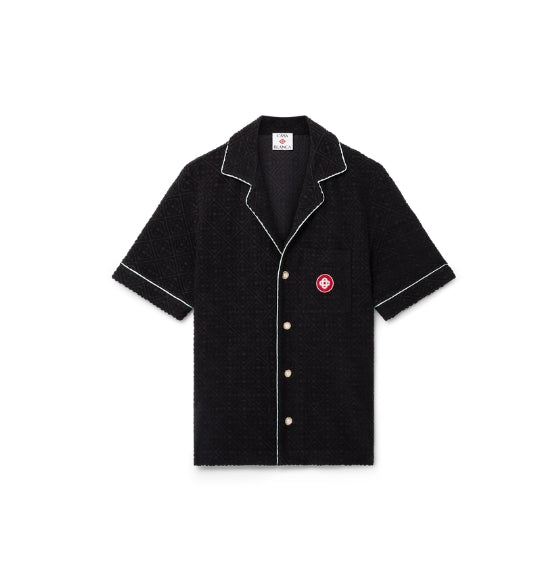 Black Monogram Jacquard Towelling Shirt