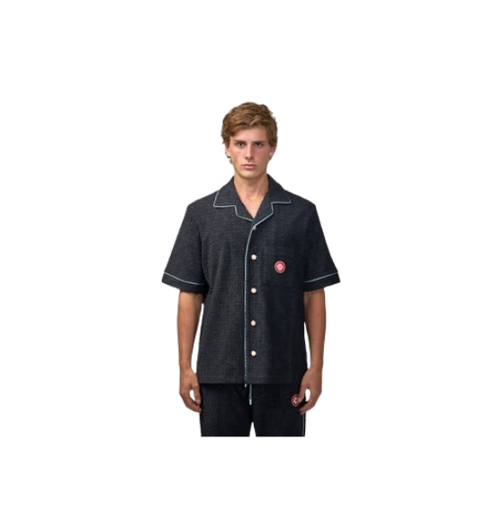 Black Monogram Jacquard Towelling Shirt