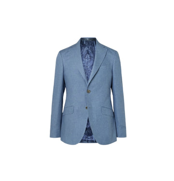 Blue Outerwear Suit Jacket