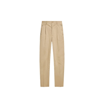 Beige Pleated Trousers