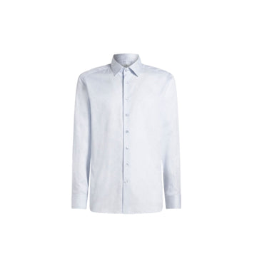 Light Blue Jacquard Long Sleeved Shirt
