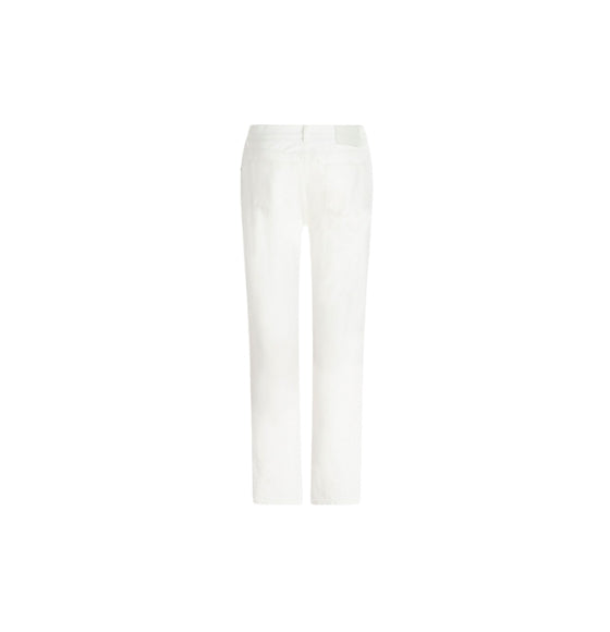 White Jacquard denim Jeans