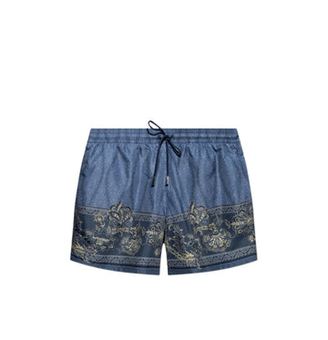 Multicolor Paisley Flower Swimsuit Shorts