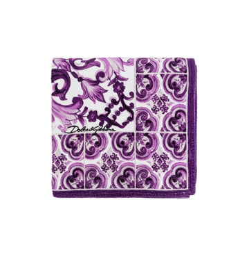 Violet Majolica Print Terry Beach Towel
