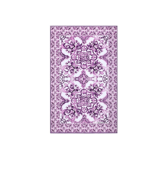 Violet Majolica Print Terry Beach Towel