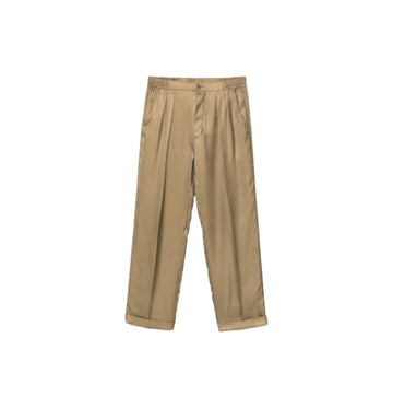 Khaki Silk Twill Lounge Pants