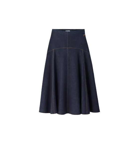 Dark Navy Triangle De-Nîmes Denim Skirt