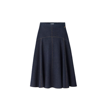 Dark Navy Triangle De-Nîmes Denim Skirt