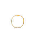 Gold bracelet on a white background