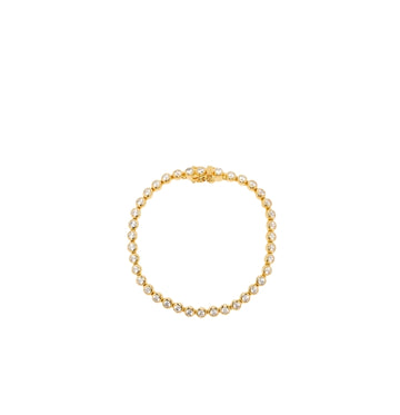 Gold bracelet on a white background
