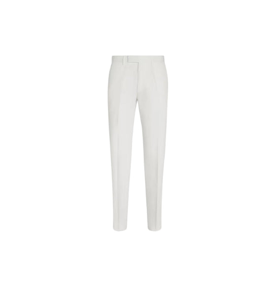 Beige Summer Chino Cotton & Linen Trousers
