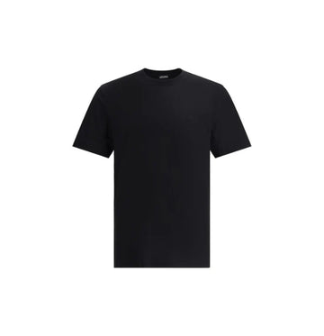 Black Logoed Cotton T-Shirt