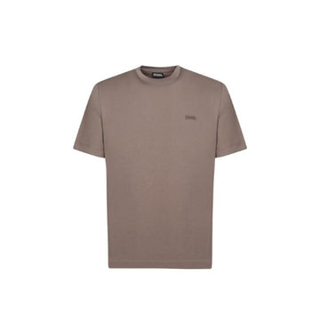 Brown Logo-Embroidered Cotton T-Shirt
