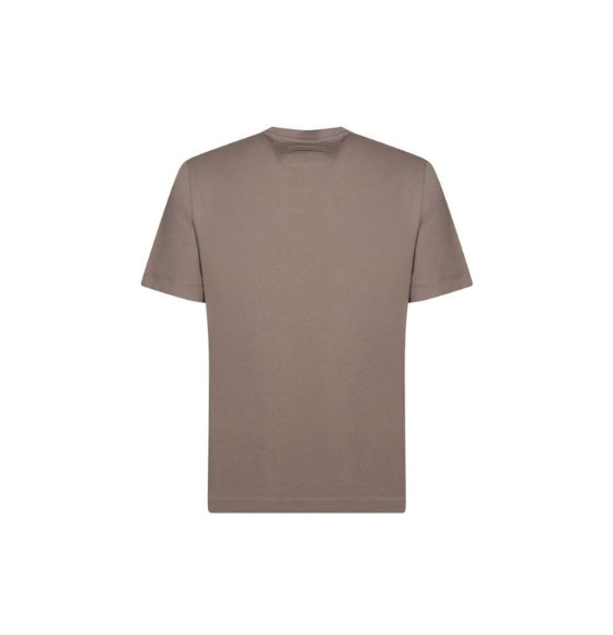 Brown Logo-Embroidered Cotton T-Shirt
