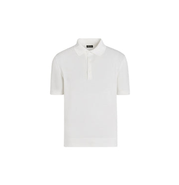 White Cotton Polo Shirt