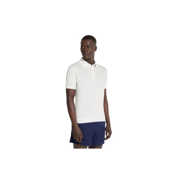 White Cotton Polo Shirt