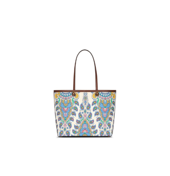 Multicolor Paisley Print Medium Essential Shopper Bag