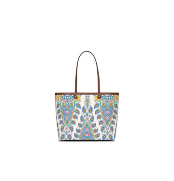 Multicolor Paisley Print Medium Essential Shopper Bag