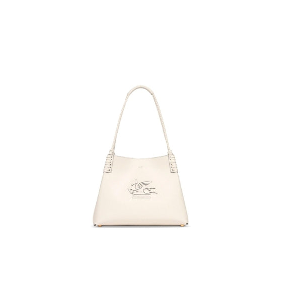 White Small Maxi Logo Shoulder Bag