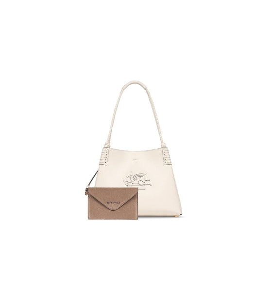 White Small Maxi Logo Shoulder Bag