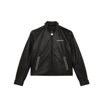 Black Leather Racer Jacket