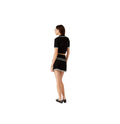 Casablanca Black Pleated Mini Skirt