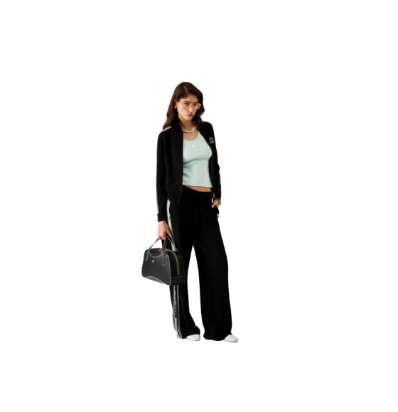 Casablanca Black Merino Knit Track Pants