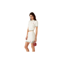 Casablanca White Cotton Bouclé Mini Skirt