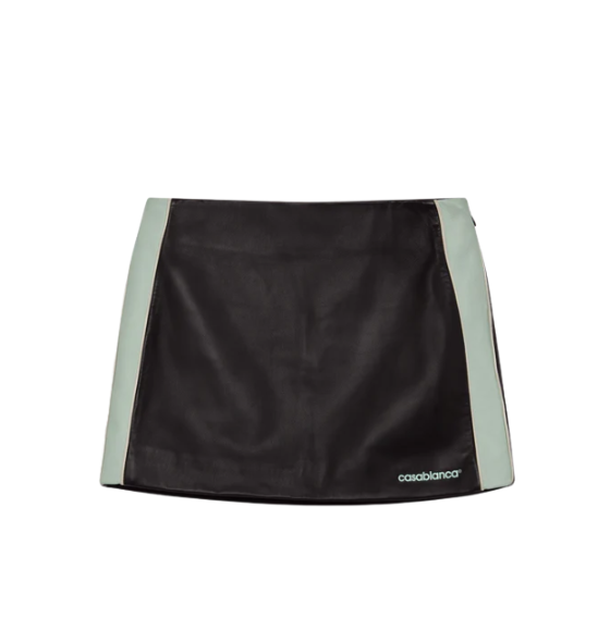 Casablanca Black Leather Mini Skirt