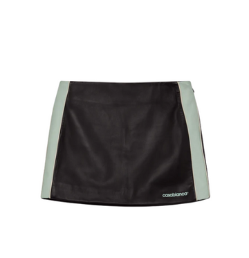 Casablanca Black Leather Mini Skirt